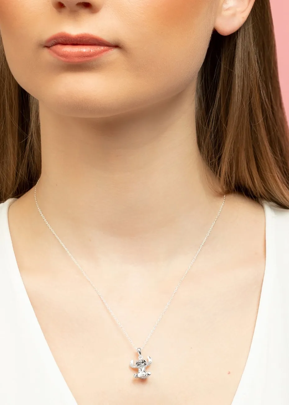 Disney Stitch Sterling Silver Pendant Necklace