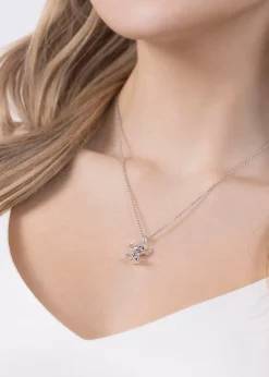 Disney Stitch Sterling Silver Pendant Necklace