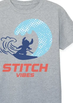 Disney Stitch Vibes Kids Grey T Shirt (3-13 Years)