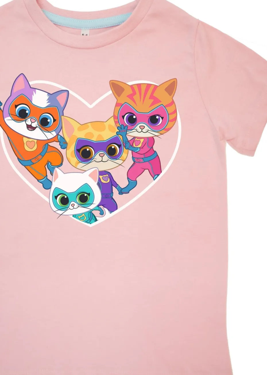 Disney SuperKitties Heart Girls Pink Pyjamas (3-8 Years)