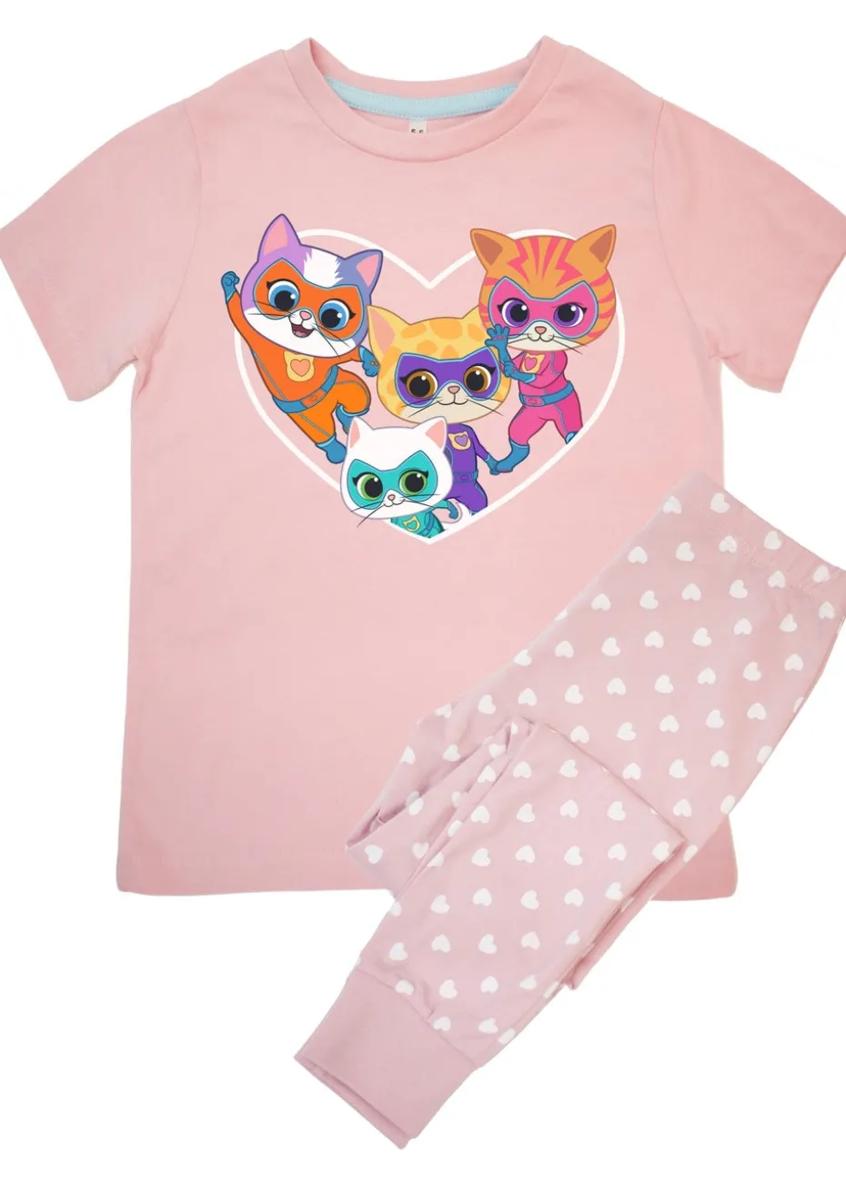 Disney SuperKitties Heart Girls Pink Pyjamas (3-8 Years)