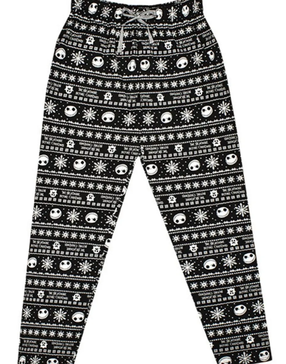 Disney The Nightmare Before Christmas Mens Black Jack Skellington Lounge Pants