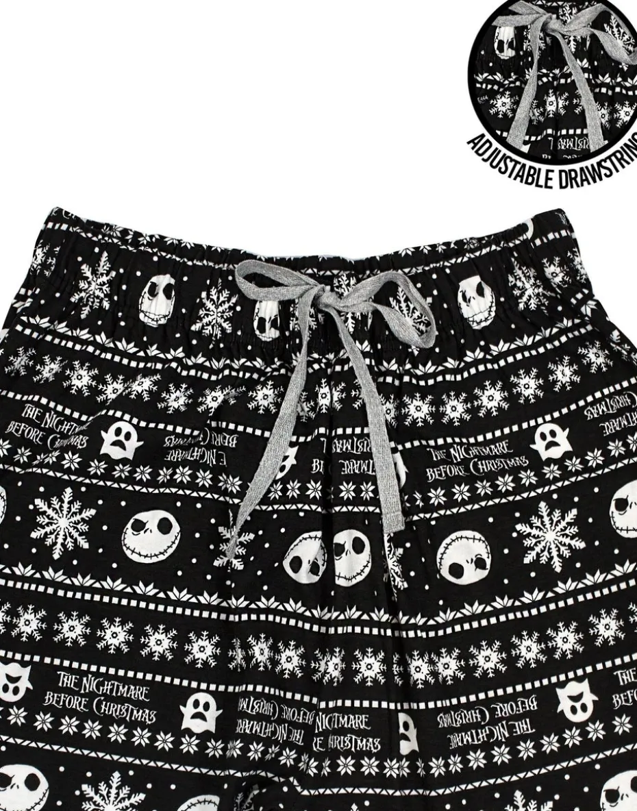 Disney The Nightmare Before Christmas Mens Black Jack Skellington Lounge Pants