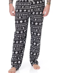 Disney The Nightmare Before Christmas Mens Black Jack Skellington Lounge Pants