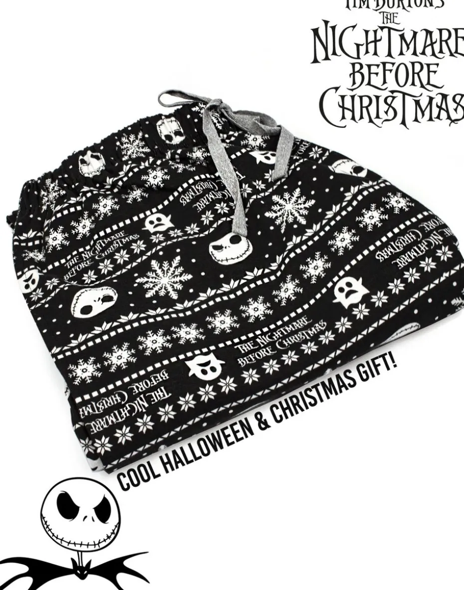 Disney The Nightmare Before Christmas Mens Black Jack Skellington Lounge Pants