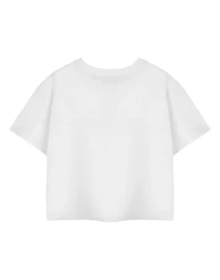 Disney True Original Mickey & Minnie White Cropped Short Sleeved T-Shirt