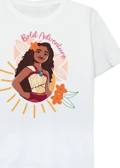 Disney White Moana Bold Adventure Kids T-Shirt (3-13 Years)
