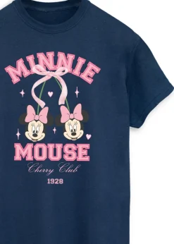 Disney Women Minnie Mouse Cherry Club Boyfriend Fit T-Shirt