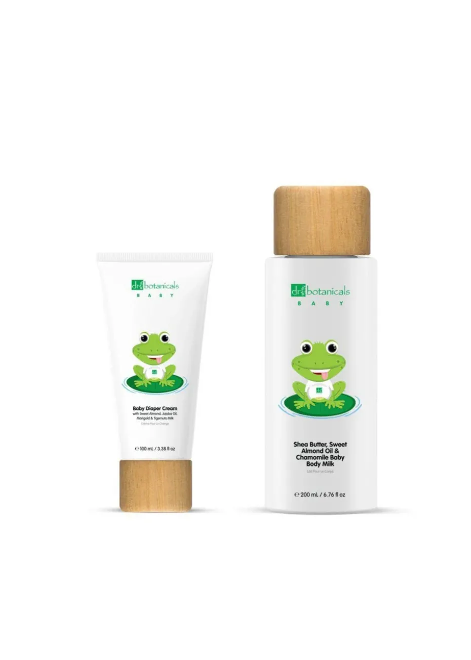 Dr Botanicals Baby Sweet Almond Oil Diaper Cream & Body Milk Kit