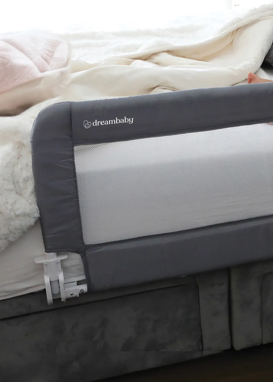 Dreambaby Grey Milan Deluxe Padded Bedrail