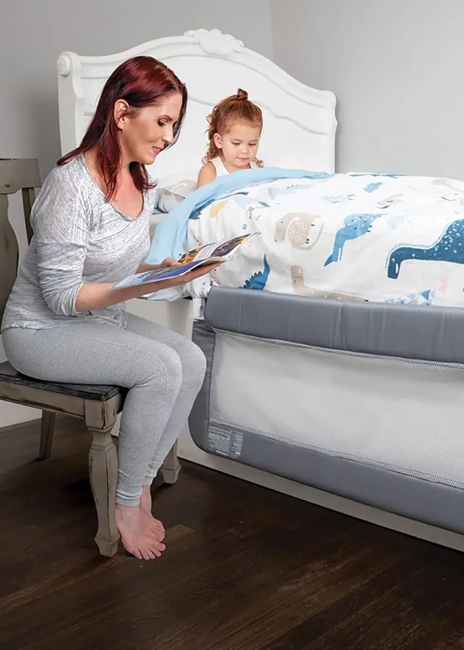 Dreambaby Grey Milan Deluxe Padded Bedrail