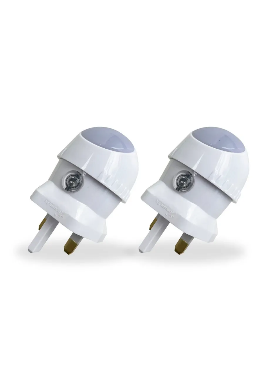 Dreambaby White Auto-Sensor Swivel Night Lights 2 pack