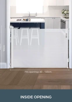 Dreambaby White Retractable Mesh Roller Gate