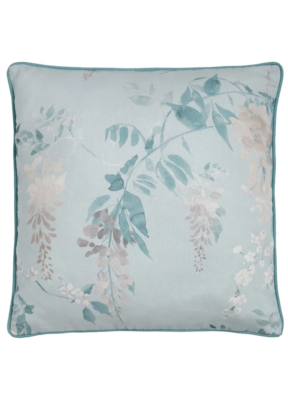 Dreams & Drapes Curtains Wisteria Blue Filled Cushion (43cm x 43cm)