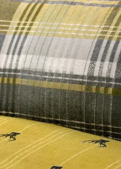 Dreams & Drapes Lodge Connolly Check Brushed Cotton Yellow Duvet Cover Set