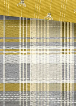 Dreams & Drapes Lodge Connolly Check Brushed Cotton Yellow Duvet Cover Set