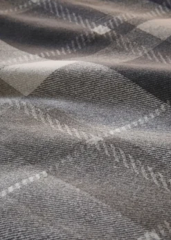 Dreams & Drapes Lodge Colville Check Brushed Cotton Grey Duvet Cover Set