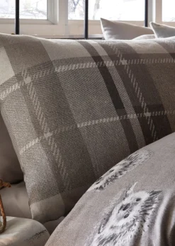 Dreams & Drapes Lodge Colville Check Brushed Cotton Grey Duvet Cover Set