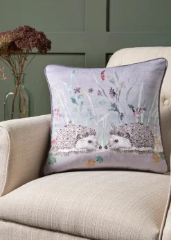 Dreams & Drapes Lodge Colville Hedgehog Grey Filled Cushion (43cm x 43cm)