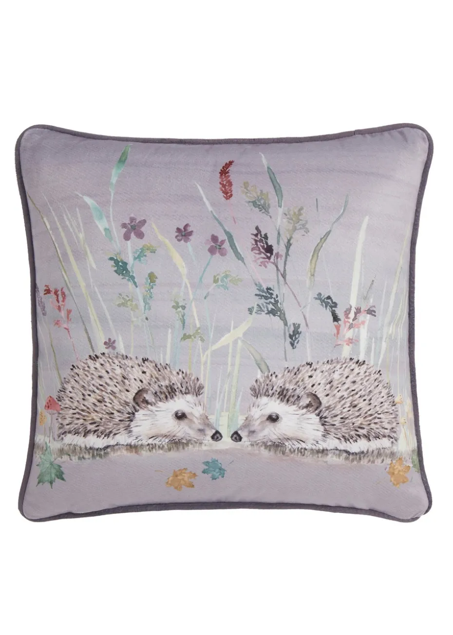 Dreams & Drapes Lodge Colville Hedgehog Grey Filled Cushion (43cm x 43cm)
