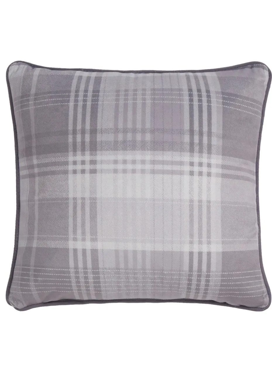 Dreams & Drapes Lodge Forest Animals Christmas Grey Filled Cushion (43cm x 43cm)