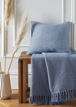 Drift Home Hayden Blue Filled Cushion (43cm x 43cm)