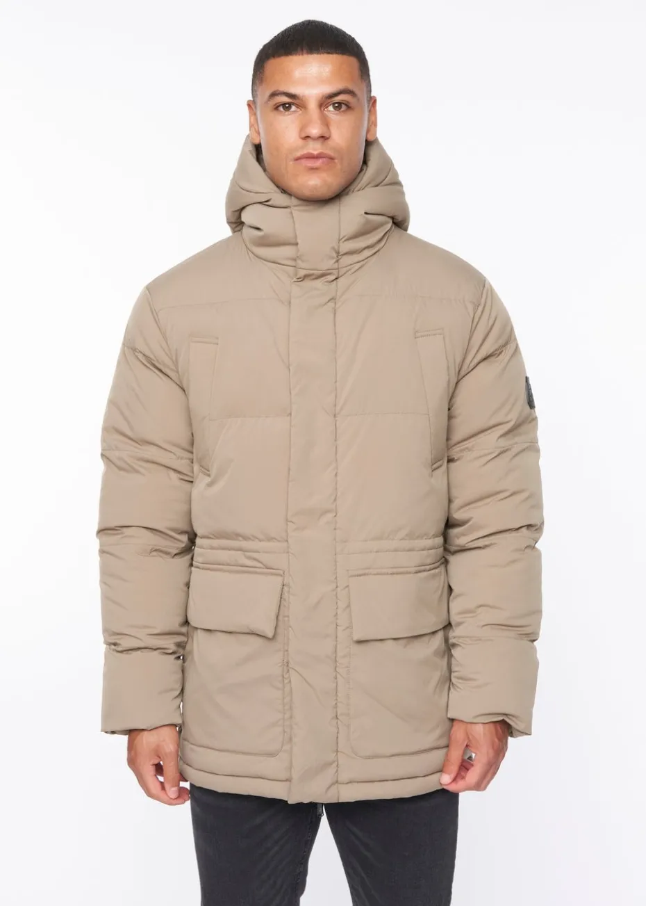 Duck & Cover Beige Fletchley Puffer Jacket