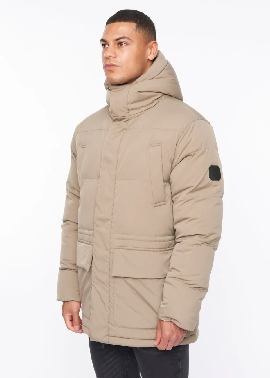 Duck & Cover Beige Fletchley Puffer Jacket