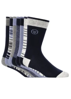 Duck & Cover Blue 7-Pack Bellion Socks