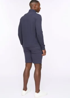 Duck & Cover Dark Navy Hannings Zip Thru Hoodie