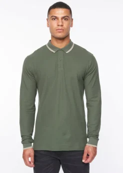 Duck & Cover Forest Green  Roxberry Long Sleeve Polo