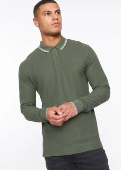 Duck & Cover Forest Green  Roxberry Long Sleeve Polo