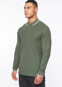 Duck & Cover Forest Green  Roxberry Long Sleeve Polo