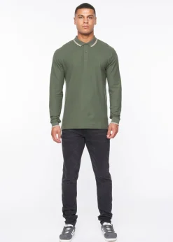 Duck & Cover Forest Green  Roxberry Long Sleeve Polo