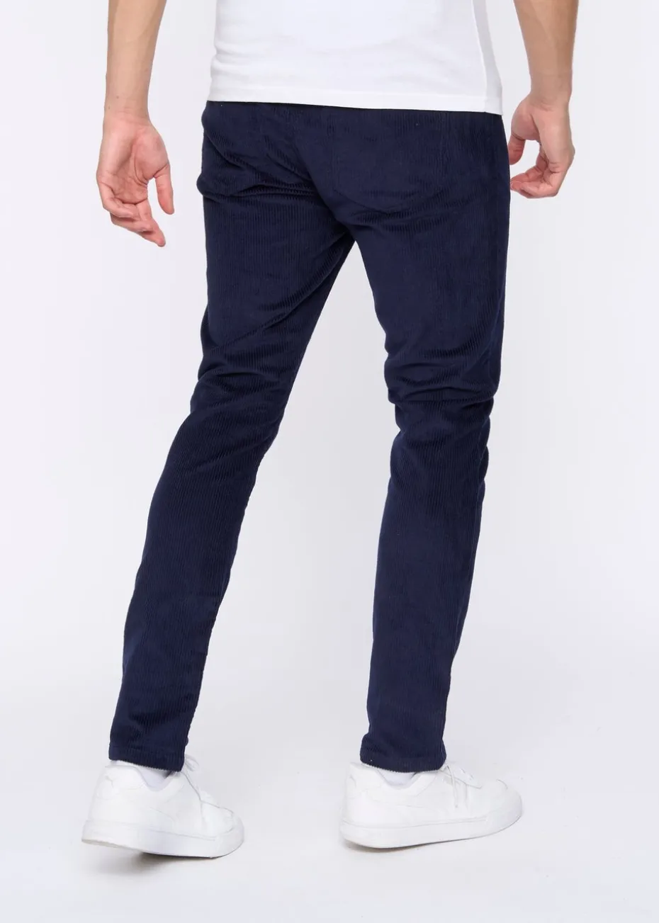 Duck & Cover Navy Cordsome Trousers