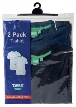 Duke Black Fenton Kingsize T-Shirt (Pack of 2)