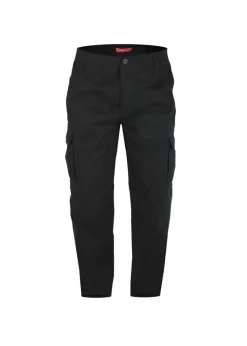 Duke Black Robert Peached Washed Cargo Trousers