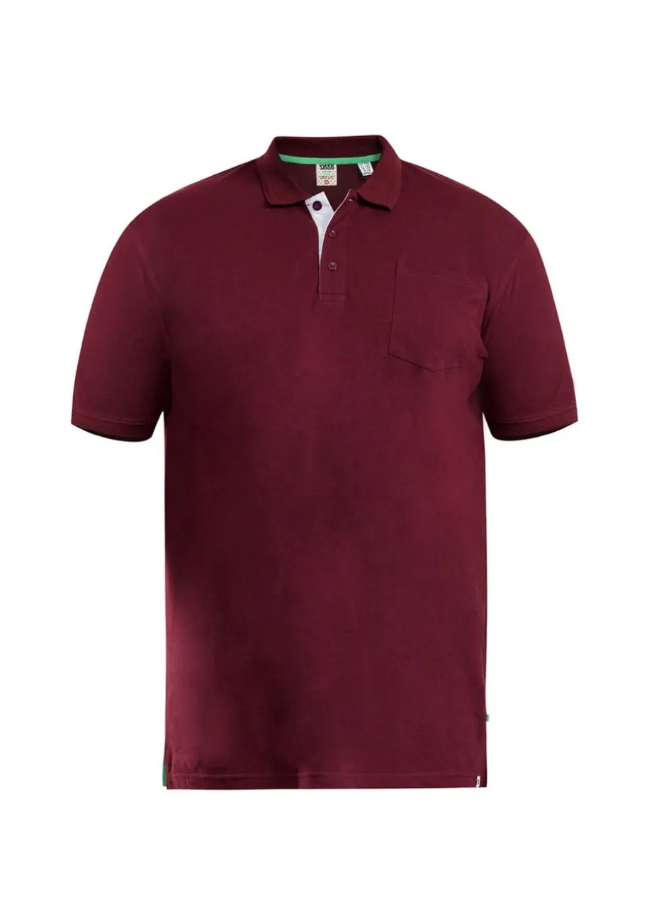 Duke Maroon Grant Pique Kingsize Polo Shirt