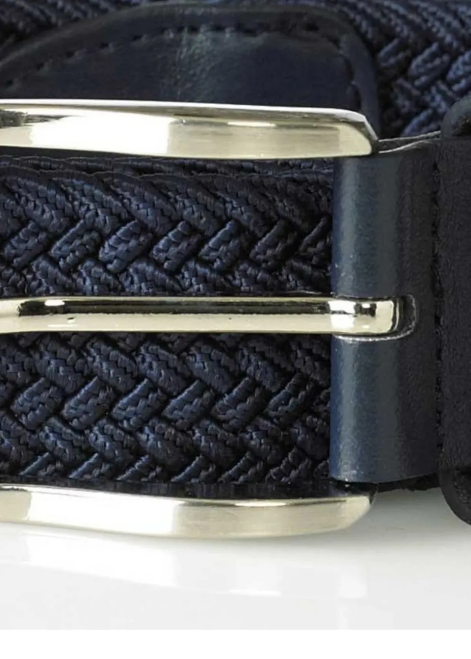 Duke Navy Dani Stretch Braided Belt
