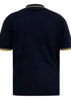 Duke Navy Hamford 1 Ribbed Collar Kingsize Polo Shirt
