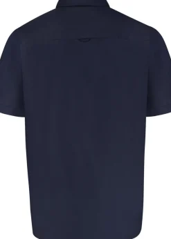 Duke Navy James Oxford Kingsize Short-Sleeved Shirt