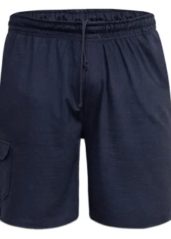 Duke Navy John Cotton Lightweight Kingsize Cargo Shorts