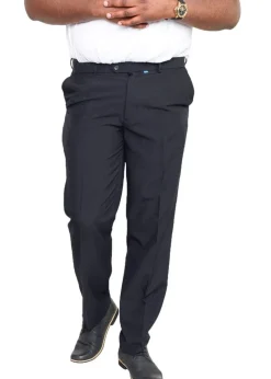 Duke Navy Max Adjustable Waist Kingsize Trousers