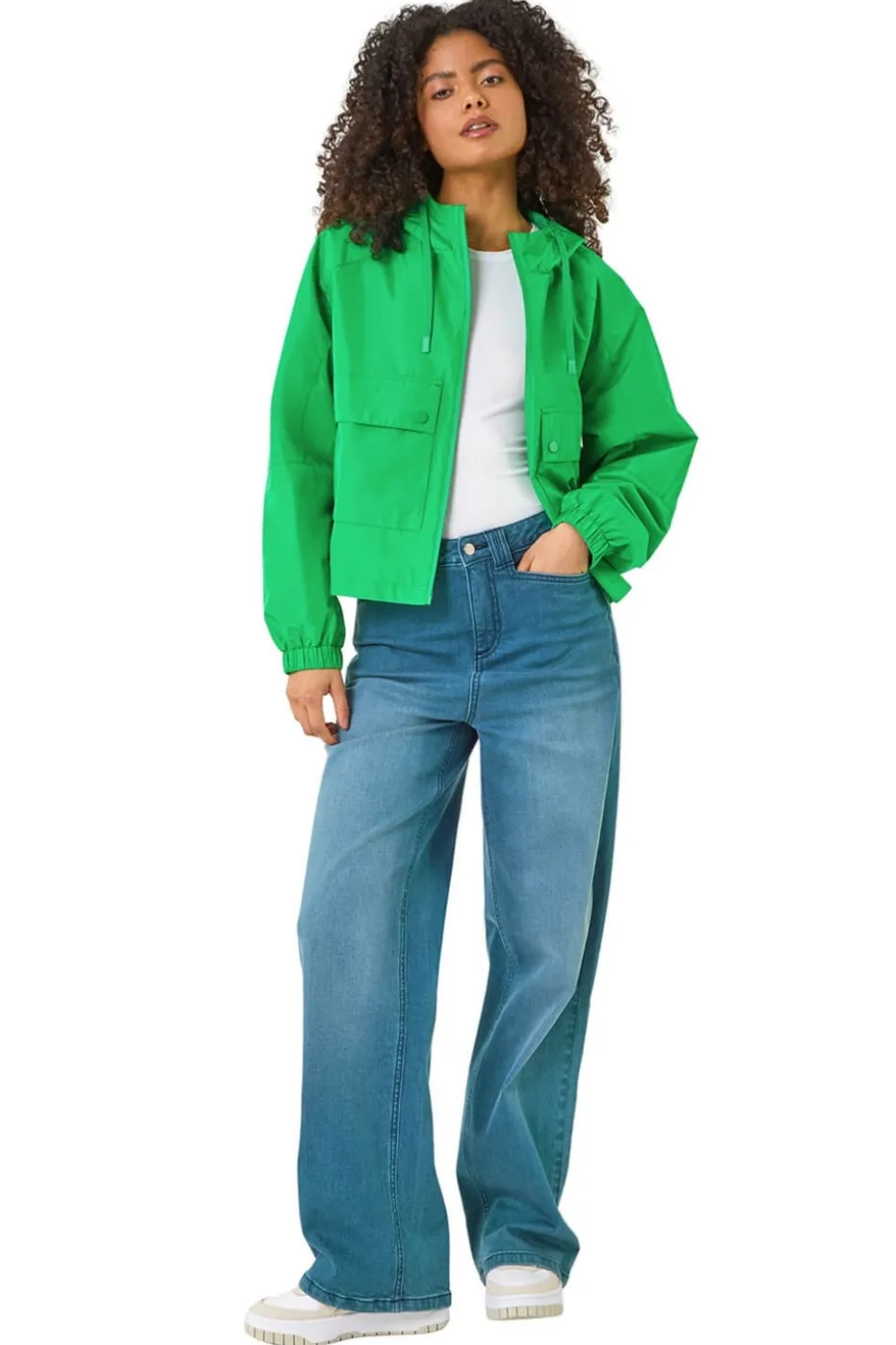 Dusk Green Hooded Raincoat