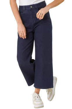 Dusk Indigo Dusk Denim Pocket Detail Wide Leg Culotte