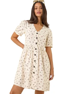 Dusk Ivory Dusk Floral Button Down Dress