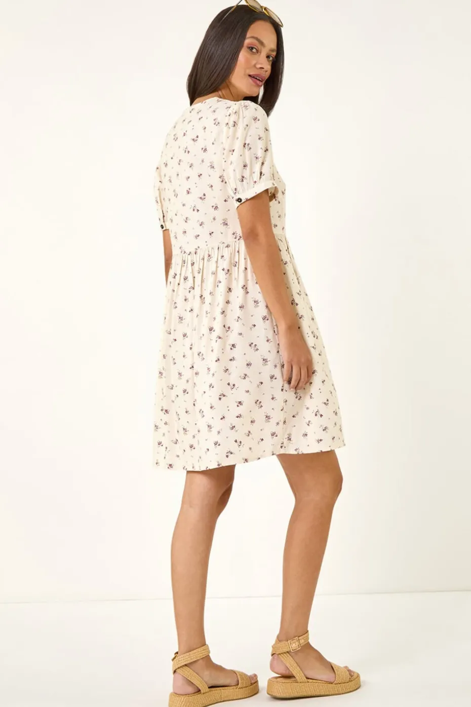 Dusk Ivory Dusk Floral Button Down Dress