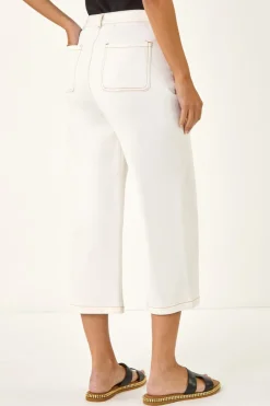 Dusk Ivory Dusk High Waist Pocket Detail Culottes