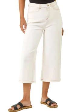 Dusk Ivory Dusk High Waist Pocket Detail Culottes