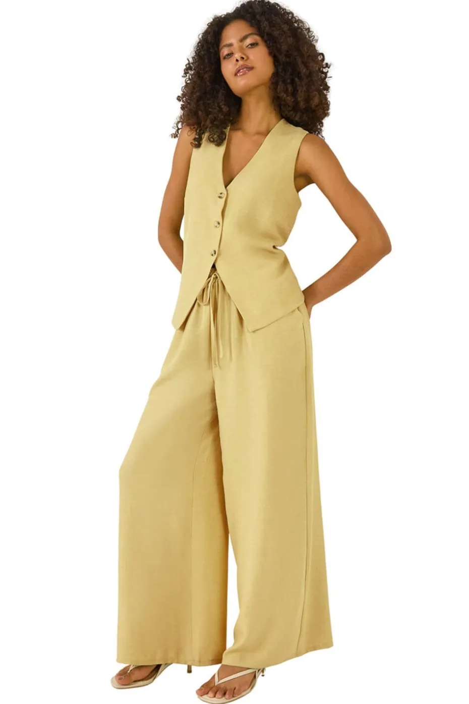 Dusk Lime Dusk Elasticated Waist Wide Leg Trouser